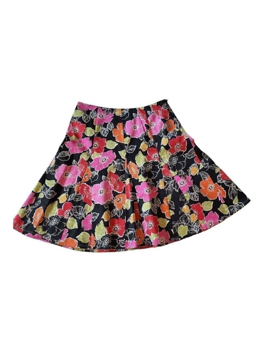 CHADWICKS Floral Print Flare Skirt Size 12